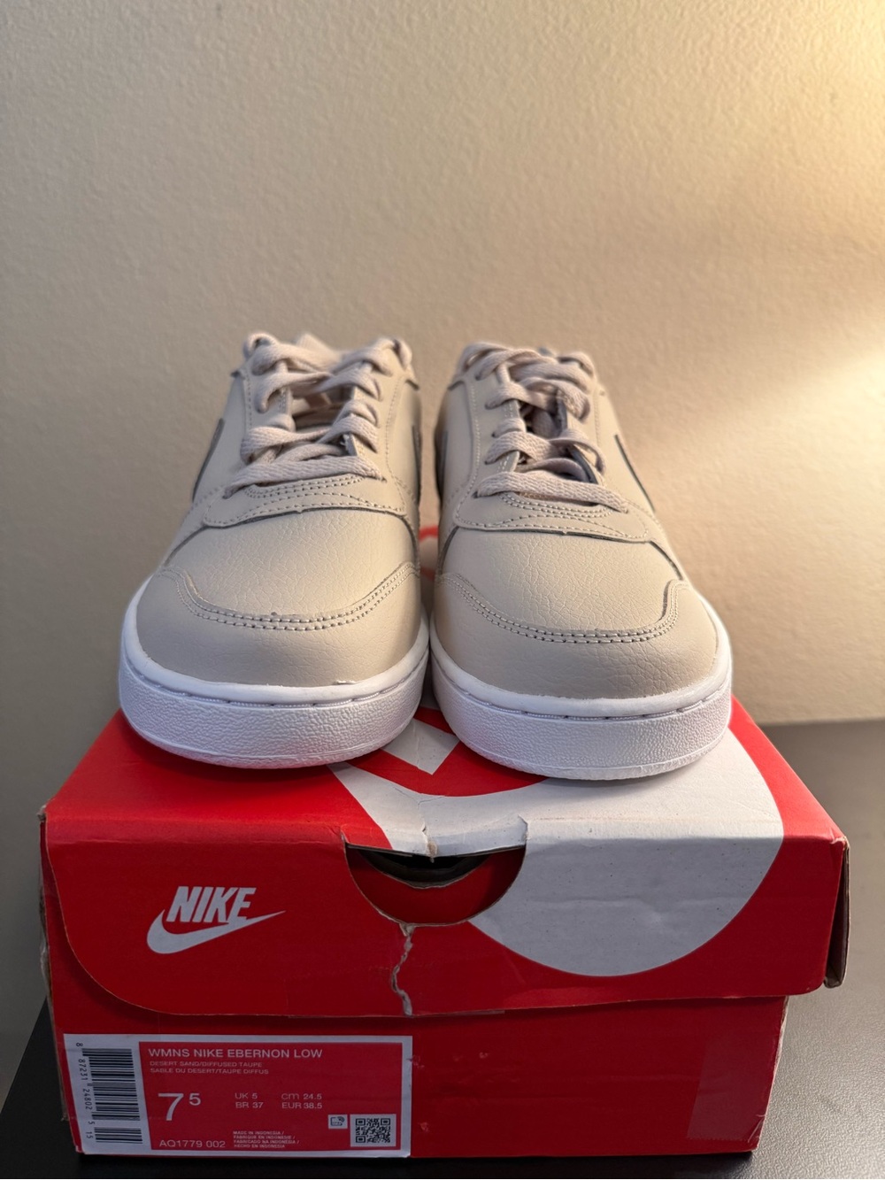 Women’s Nike Ebernon Low, Desert Sand/Taupe, New in Box, Size 7.5 Women - Picture 2 of 6